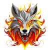 Loup flamme