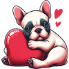 French Bulldog Love Heart