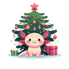 Axolotl Noël Hiver Animaux Axolotls