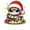 Weihnachtsmütze Weihnachten Lichterkette Python