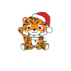 Tigre Noël Animaux D’hiver Tigre