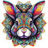 Hase mit Mandalas verziert