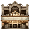 Vintage Movie Theater - Closed Cinema Doors