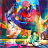 Streetart,streetsurfer, Graffiti, Urban, Painting