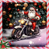 Père Noël à moto