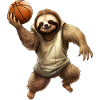 Faultier Basketballer