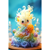 Figurine arc-en-ciel en sucre