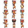 Émoticône de renne Noël Noël