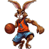 Joueur de basket-ball Lapin