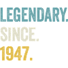 77. syntymäpäivä 77 vuotta legendaarinen vuodesta 1947