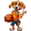 Joueur de basket-ball canin