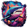 Shark in neon light