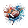Amerikansk fodbold splash farve eksplosion