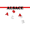 Alsace Blason Drapeau lettrage