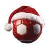Soccer Christmas Santa Hat Ball