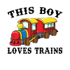 This boy loves trains