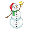 Snowman Christmas Poinsettia
