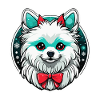 Pomeranian Christmas Illustration