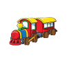 This boy loves trains