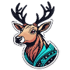 Reindeer Christmas Illustration