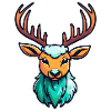 Reindeer Christmas Illustration