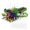 L'uomo che amo le rane divertente meme di rana Pepe scherzo