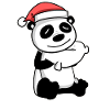 Panda Mignon Fatigué Noël