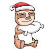 Sloth Cute Tired Christmas