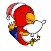 Parrot Bird Cute Tired Christmas