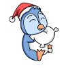 Penguin Cute Tired Christmas