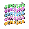 Camping Retro Style 70s Hippie Flower Power