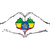 Ethiopia Flag Heart Shape Used