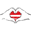 Latvia Flag Heart Shape Used