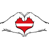 Latvia Flag Heart Shape