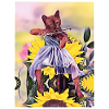 Fiddler Cat on Sunflower