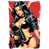Cartoon Girl with Gun