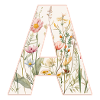 Buchstabe A, Monogramm, Blumenmuster