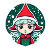 Elf Christmas Illustration