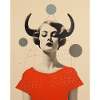 Taureau collage art astrologie