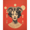 Aries collage art astrology