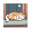Moonlit Night Cat