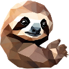 Geometric Sloth Portrait