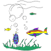 Poissons dans la mer