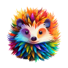 Süßer bunter Igel