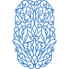 Blue stylish ornamental element