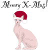 Meowy X-mas santacat sphynx