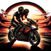 Sunset Ride Embrace