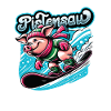 Snowborder Pig Pistensau Après-ski