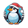 Penguin Christmas Illustration