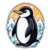Penguin Christmas Illustration